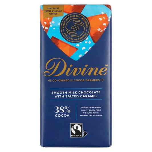 Divine Milk Chocolate with Salted Caramel, 90g