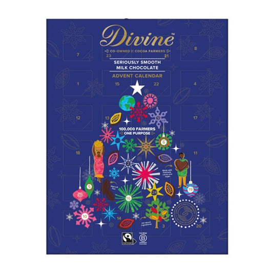 Divine adventskalender melkesjokolade JUL